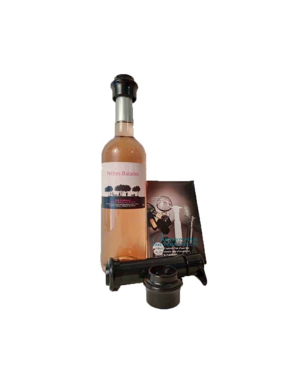Bouchon pompe très pratique pour bouteilles de vin
