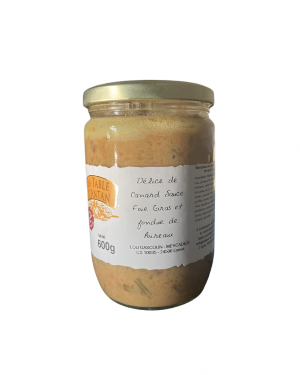 Délice de Canard Sauce Foie Gras et fondue de Poireaux 600g