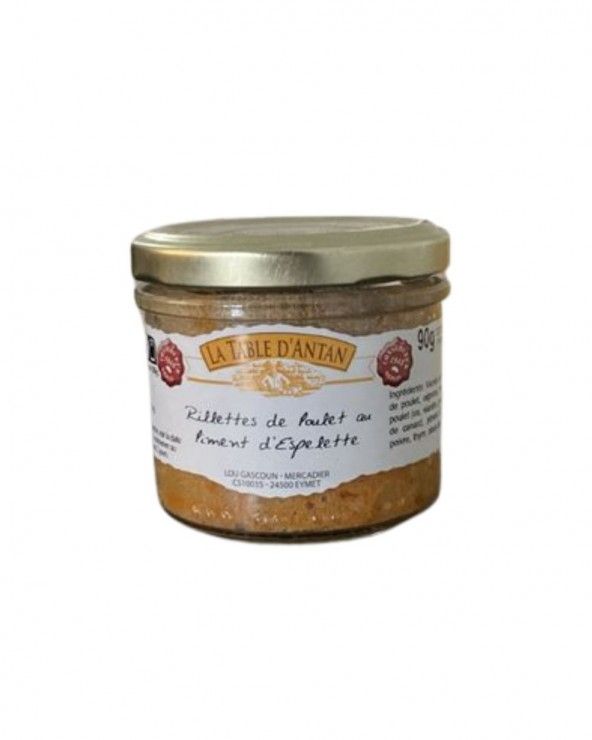 Rillettes de Poulet au Piment d'Espelette 90g